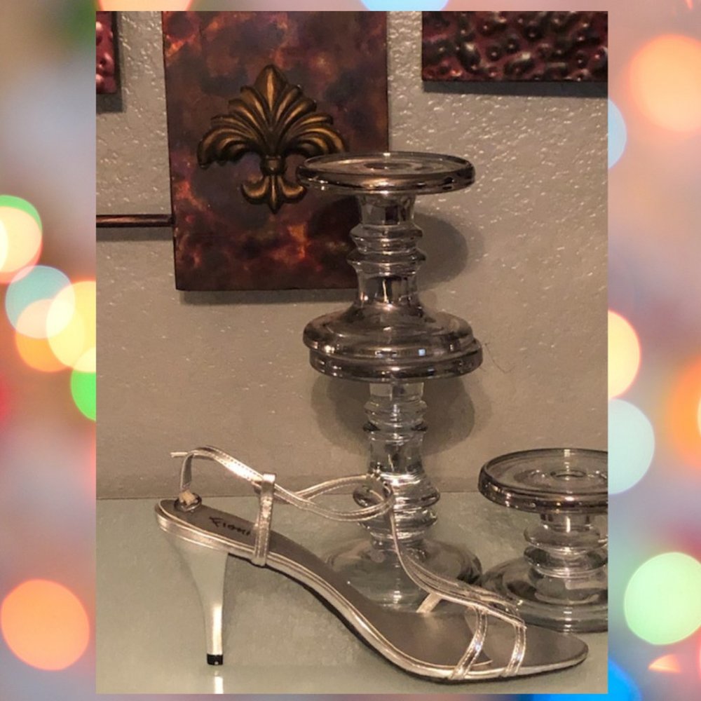 Silver Sandal Heels